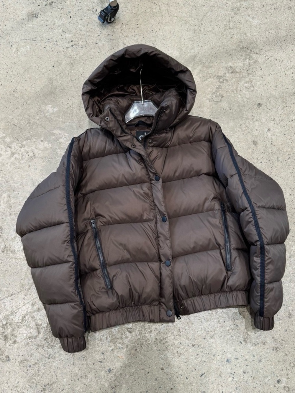 ALO Yoga Brown Puffer Hooded Jacket